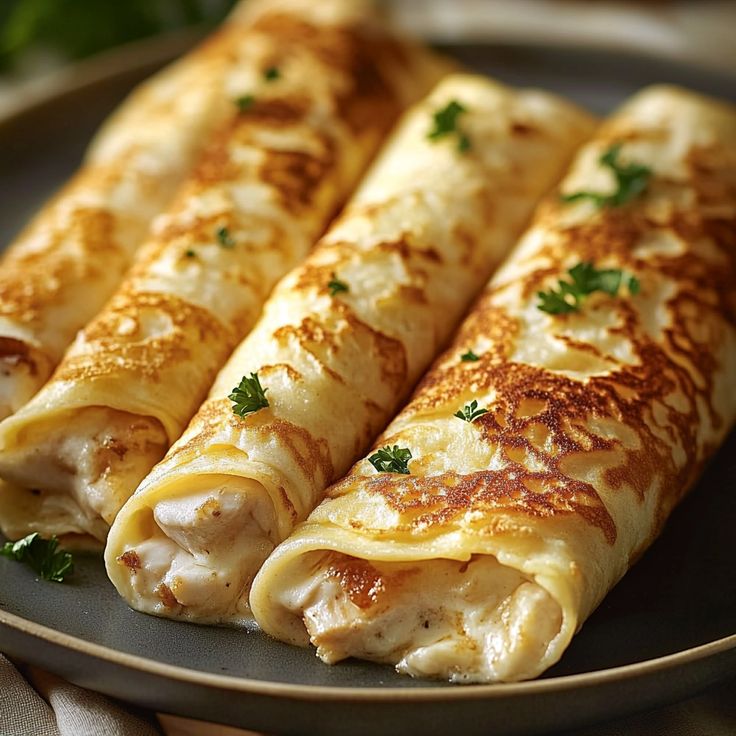 Crêpe sauce blanche, poulet