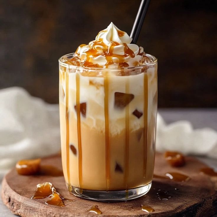 Iced coffee caramel